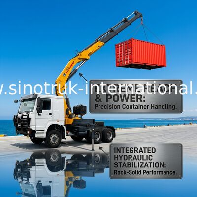 SINOTRUK-Traktor-LKW brachte hydraulische 12 Tonnen des Kran-6X4 LHD 336HP XCMG sich strecken an