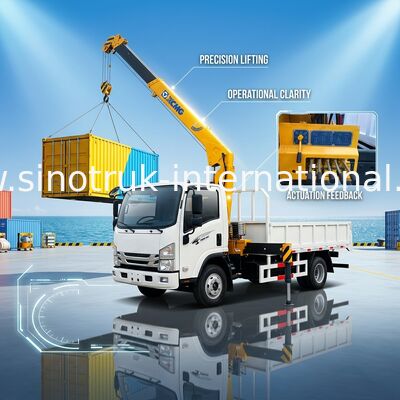 Hohe Leistungsfähigkeit hydraulischer LKW mit 3,2 T brachte Kräne mit 2080 verlängertem Fahrerhaus an