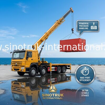 Anhebender/transportierender Containerfahrzeug angebrachter Kran-LKW brachte hydraulischen Kran an
