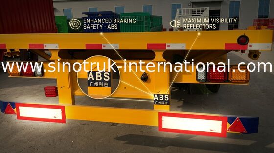 30 Ton Loading Three Axle Flatbed Anhänger, der Bulkladung transportiert