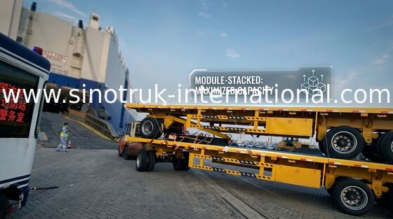 12500*2500mm Flachbett-voller Anhänger-LKW 28T JOST Landing Gear