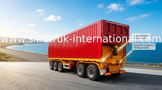 Großer Belastbarkeits-halb Anhänger-LKW 60 Tonnen 25-45CBM mit ISO-Bescheinigung
