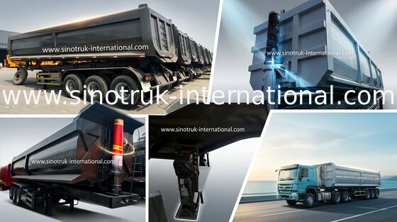 Schwere Ausrüstungs-halb Anhänger-LKW-Magazin-hydraulische hohe Leistungsfähigkeit