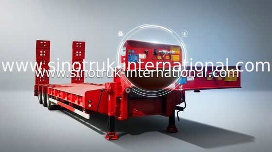 Laden-Bau bearbeitet hydraulische Achsen des Flachbettauflieger-3 80 Tonnen 17m maschinell