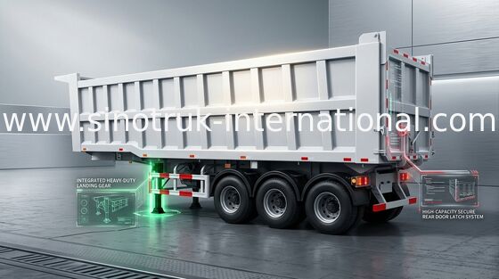 60 Tonnen SINOTRUK 25-45CBM halb LKW-Dump-Anhänger-mit stabiler Leistung