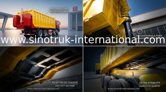 Kipper-Kipper-halb Anhänger-LKW 25-45CBM SINOTRUCK HOWO mit BV-Bescheinigung