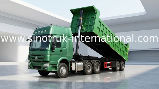 Hydraulischer Kipper-halb Anhänger-LKW 80 Tonnen 25-45CBM für Fracht-Transport