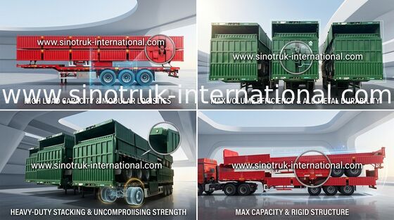 CIMC halb Anhänger-LKW SIONOTRUK mit hoher Belastbarkeit