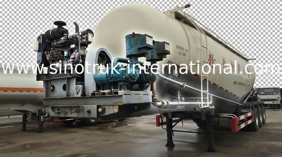 Anhänger-LKW-Massen-Zement-Behälter-Fördermaschinen-Anhänger SGS-Zustimmung SINOTRUK 58000L halb