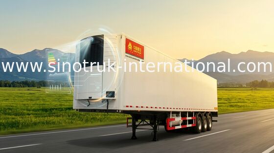 SINOTRUK kühlte halb Anhänger-LKW 20/40 Fuß Behälter-30 - 60 Tonnen
