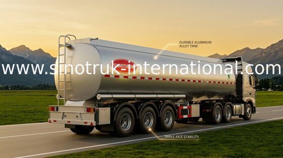 50 - 80 des Brennstoff-Tonnen Tankwagen-SINOTRUK 50000 Liter halb Anhänger-Kipplaster-