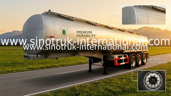 SINOTRUK Mangan-Stahl 60 Cfm-Öltank-halb Flachbettauflieger für Heizöl-Transport