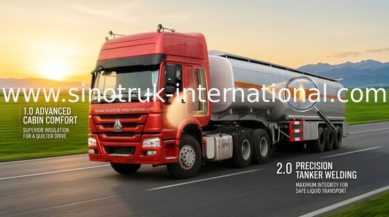 Hochfeste 3 Achsen 50 Tonnen 60CBM-Öltanker-halb LKW-mit Anhänger