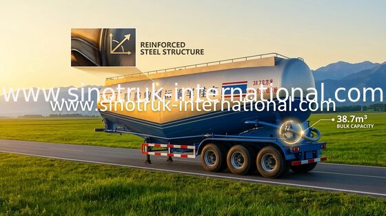 50-80 Tonnen-Belastbarkeits-halb Anhänger-LKW für Zementfabrik/Großbaustellen