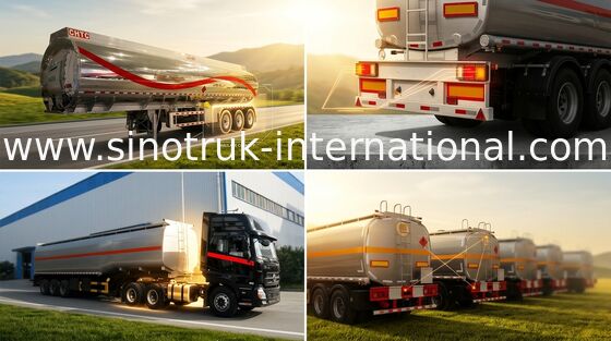 Ölen Sie Anhänger-LKW, 55 Tonnen 60cbm halb tragen Manganstahlöl-Tanklastzug-