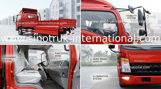 Energiesparende Transporter SINOTRUK HOWO LHD 116HP ZZ1127D3615C1