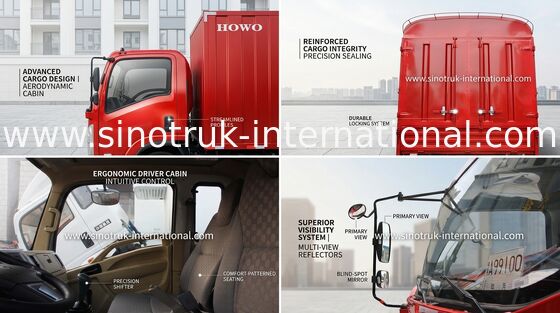 SINOTRUK HOWO 16 Tonnen der Transporter-LHD 140HP, Box Van Truck ZZ1167G3815C1