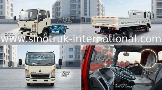 8 Tonnen des Transporter-LHD 4X2 SINOTRUK HOWO 116HP ZZ1087D3614C180