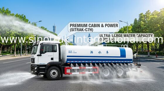SINOTRUK SITRAK Sprühstrecke des Wasser-Tankwagen-6x4 LHD 15-20CBM weit