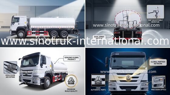 Weiß LHD 6x4 Sinotruk HOWO LKW ZZ1257V4347B1 besprühend