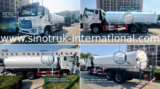 Sinotruk Howo Sprinkler Wasserbehälter 10-25CBM 6 X 4 N7