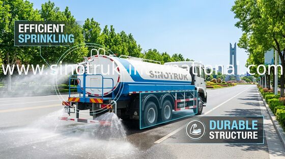 6000 Gallonen-Wasser-Tankwagen-hydraulisch betriebene Luft-Unterstützung SINOTRUK HOWO