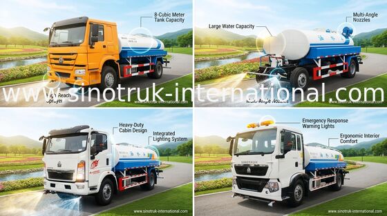Hohe Leistungsfähigkeits-Bau-Wasserwagen 8-12CBM mit 360 Grad Rotations-