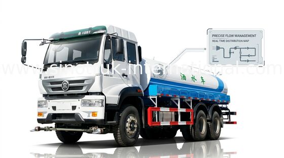 Weißer roter interner Landschaftsgestaltungswasserwagen des wasser-Tankwagen-6x6