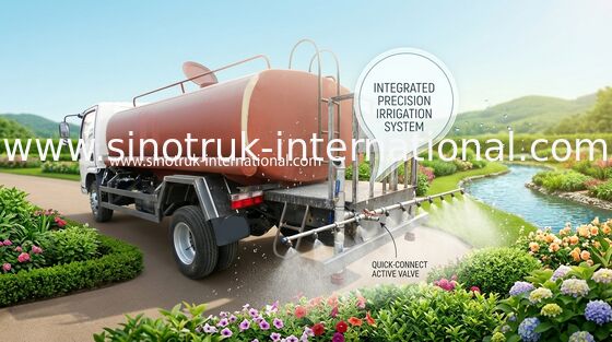 Wässern Sie Tankwagen SINOTRUK HOWO 6CBM für Landschaftstechnik/Bergbaubereich