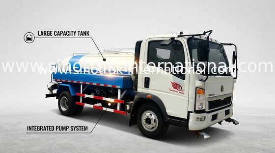 Leicht-Lkw-Wasser-Tankwagen 5-8CBM SINOTRUK HOWO für die Straßen-Spülung