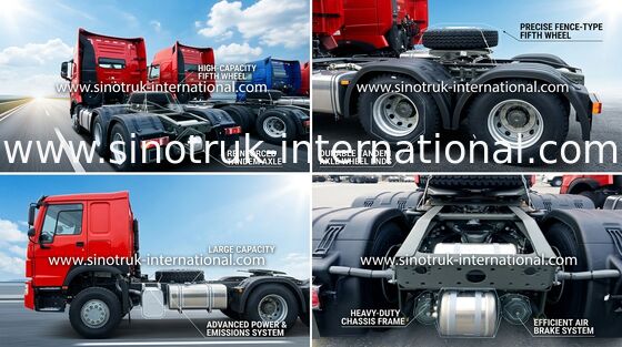 Schleppen Sie des Sattelzug-LKW-LHD 6x4 371HP LKW Flachdach-der Kabinen-SINOTRUK HOWO