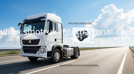 SINOTRUK HOWO T5G MANN Euro des Maschinen-Traktor-LKW-LHD 6X4 4 336 HP ZZ4257N324GD1
