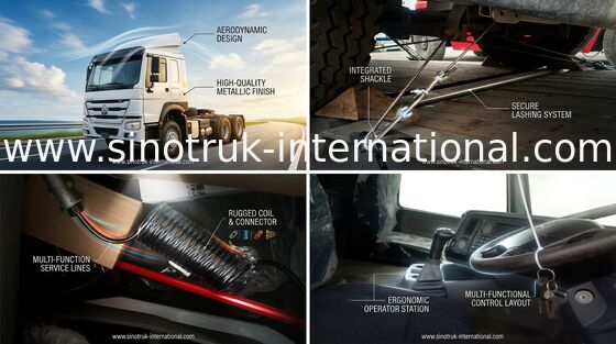 Langer Traktor-LKW der Kabinen-70 der Tonnen-HOWO für Baustelle