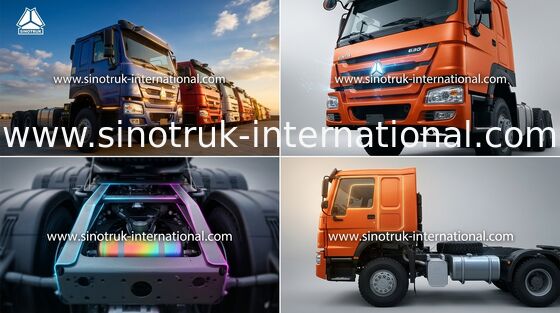 HOWO-Zeichenkopf-Traktor-LKW LHD 6x4 371HP sondern Liegeplatz-Kabinen-Luft-Suspendierung aus