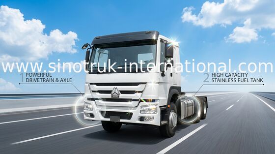 LHD 6 x 4 336HP 10 der Rad-HOWO Fahrerhaus-einzelne Liegeplatz-Sicherheit Traktor-des LKW-HW76