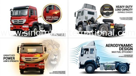 SINOTRUK goldener Prinz Tractor Truck 4X2 Euro2 266HP 18Tons ZZ4181M3611W