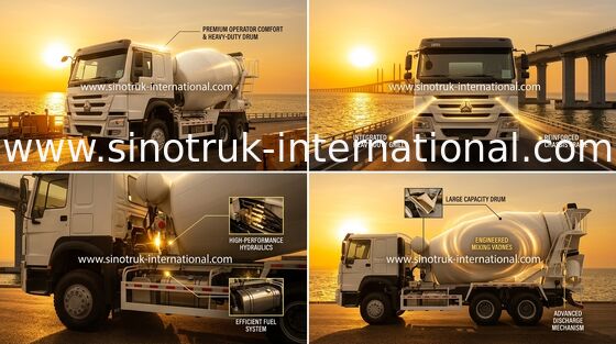 Mischer-LKW-hohe Pferdestärken 336HP LHD 6×4 10wheels