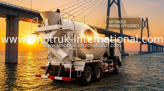 LHD 6×4 10 dreht HOWO-Mischer-LKW-hohe Pferdestärken 340HP