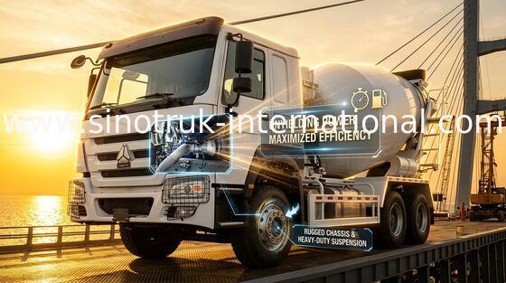 HOWO 8*4 12Räder Betonmischwagen 400PS 16CBM Großleistung Großkapazität