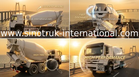 Mischer-LKW 10-20CBM 6 x 4 Sinotruk Howo Bau 340Hp des Euro-2