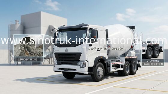 LKW SINOTRUK HOWO A7 336HP 6X4 LHD ZZ5257GJBN3647N1 des Mischer-9CBM