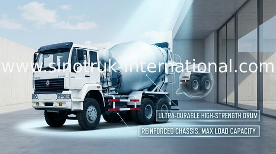 Großer Zement-mischender LKW des Fertigbeton-Anhänger-290HP 6X4, SGS