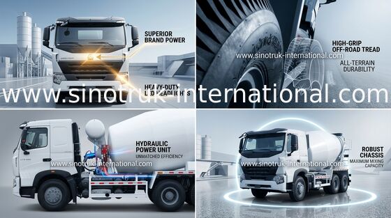 Mobiler konkreter Mischungs-LKW, industrielles Betonmischer-Fahrzeug RHD 6X4