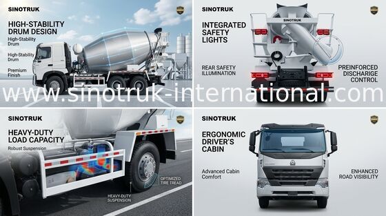 Konkreter mischender Ausrüstungs-LKW angebrachter Mischer ZZ5257GJBM3647N1