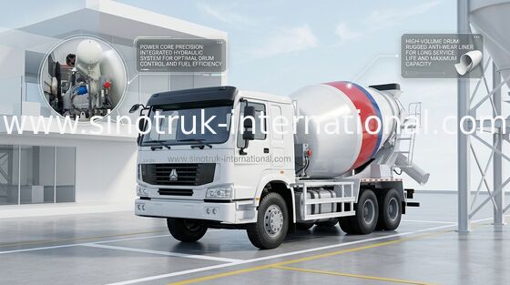 Konkreter Betonmischer-LKW 10CBM 371HP 6X4 LHD ZZ5257GJBN3841W