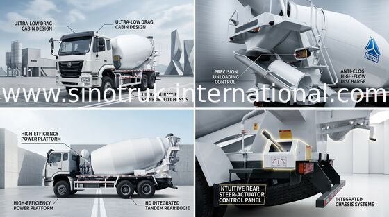 Mischer-Ausrüstung des Mischer-Zement-LKW-10CBM SINOTRUK HOHAN