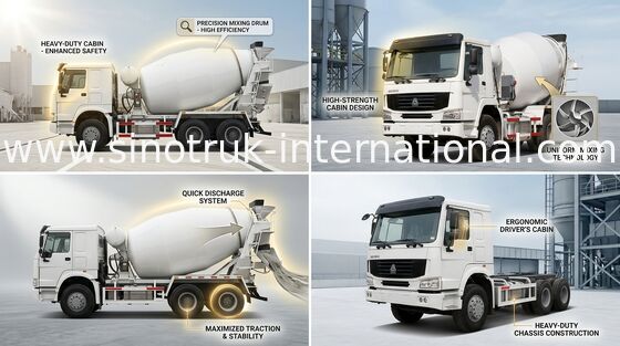 Mischer-LKW SINOTRUK HOWO 10CBM 336HP 6X4 LHD ZZ5257GJBN3841W