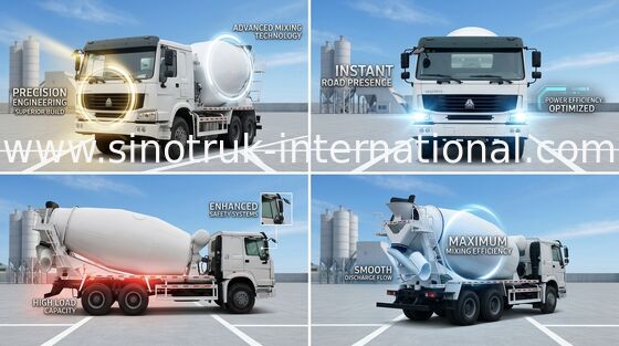 Mischer-LKW 12CBM 371HP 6X4 LHD ZZ5257GJBN4048W SINOTRUK HOWO