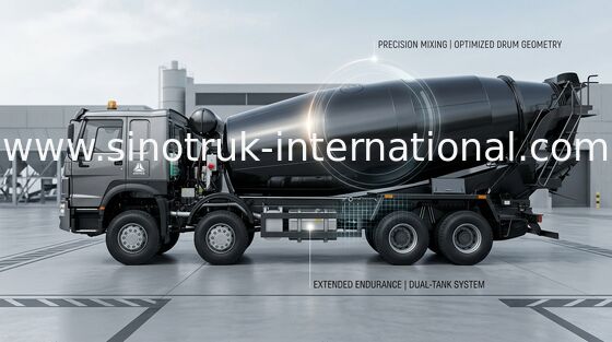 Mischer-LKW 371HP SINOTRUK HOWO 8x4 LHD
