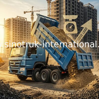 Faszinierender blauer HOWO 8×4 380HP 26.91CBM-Dump-Truck, wo Kraft Präzision in jeder Last trifft!